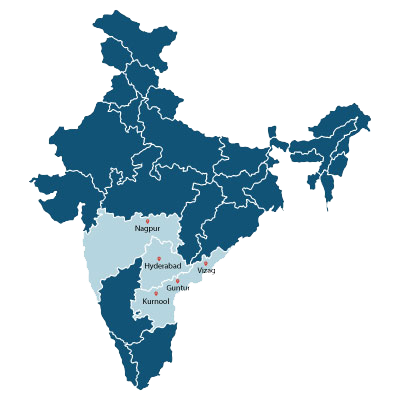 Map of AP and Telangana
